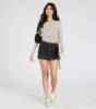 Always Cool Ruched Denim Mini Skort sold by Windsor