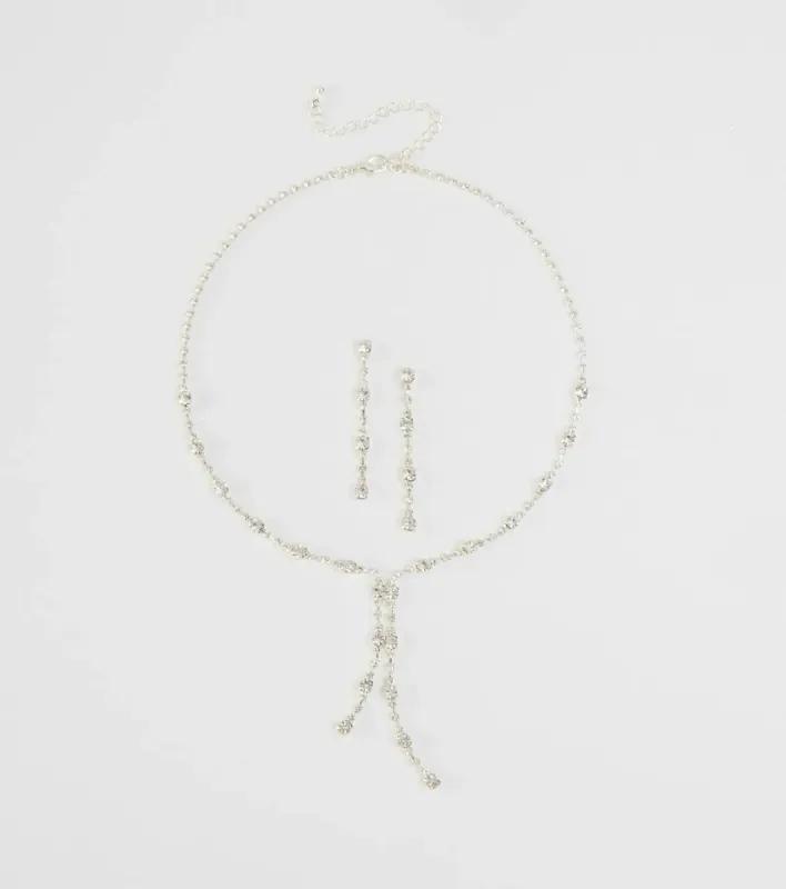 Perfectly Brilliant Cubic Zirconia Necklace And Earrings Set sold by Windsor