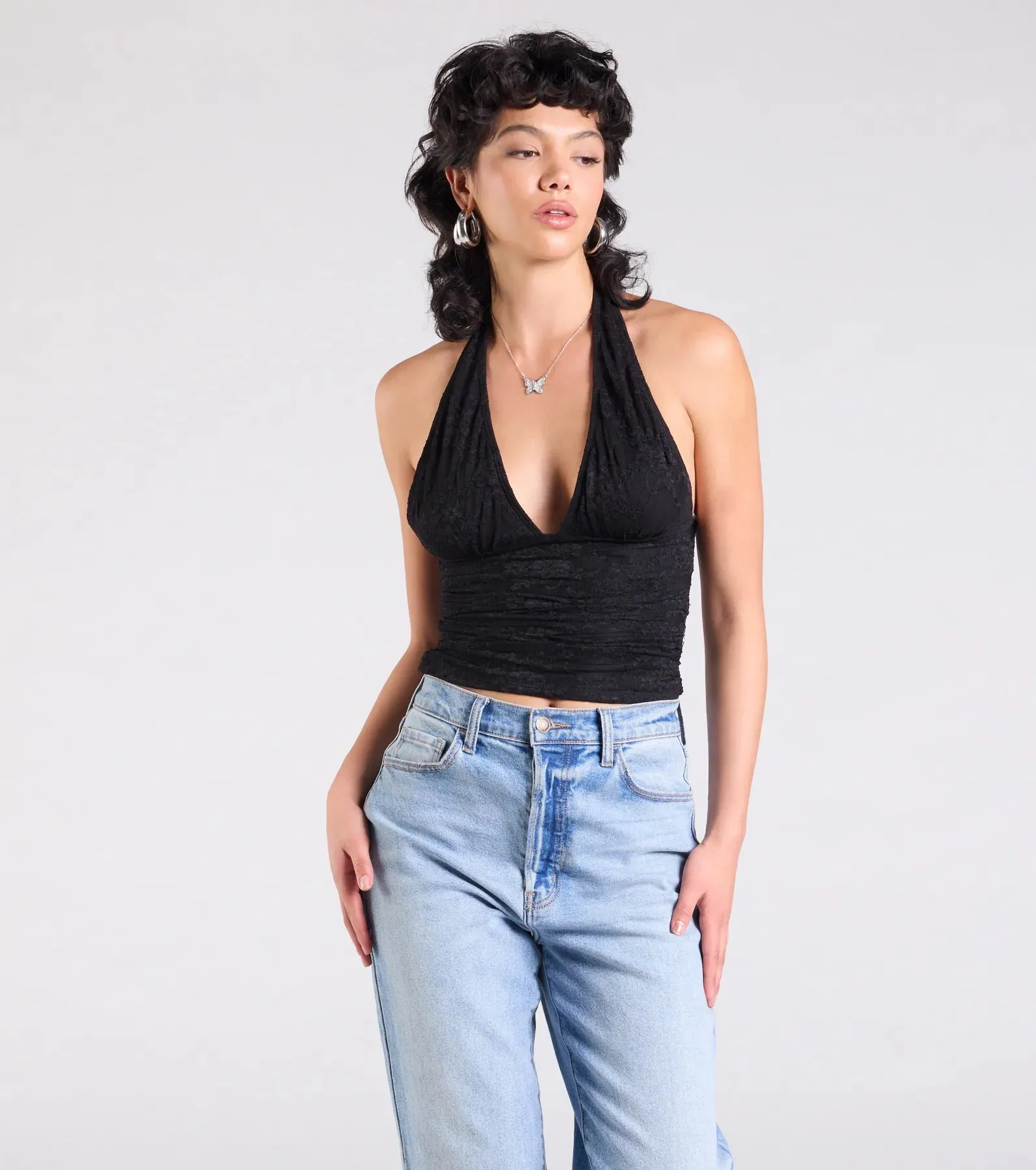 Alluring Charm Lace Halter Top sold by Windsor