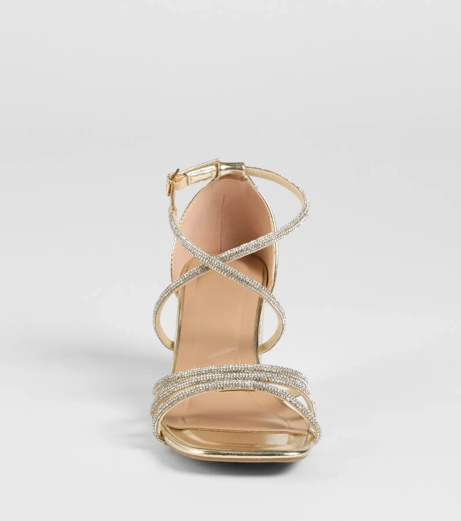 A-List Glam Rhinestone Strappy Block Heels sold by Windsor product image thumbnail 3