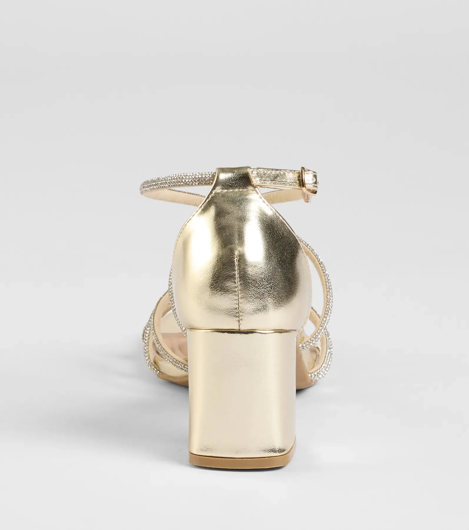 A-List Glam Rhinestone Strappy Block Heels sold by Windsor product image thumbnail 4