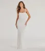 PLACEHOLDER - Kimia Long Beaded Lace-Up Slim Dress sold by Windsor