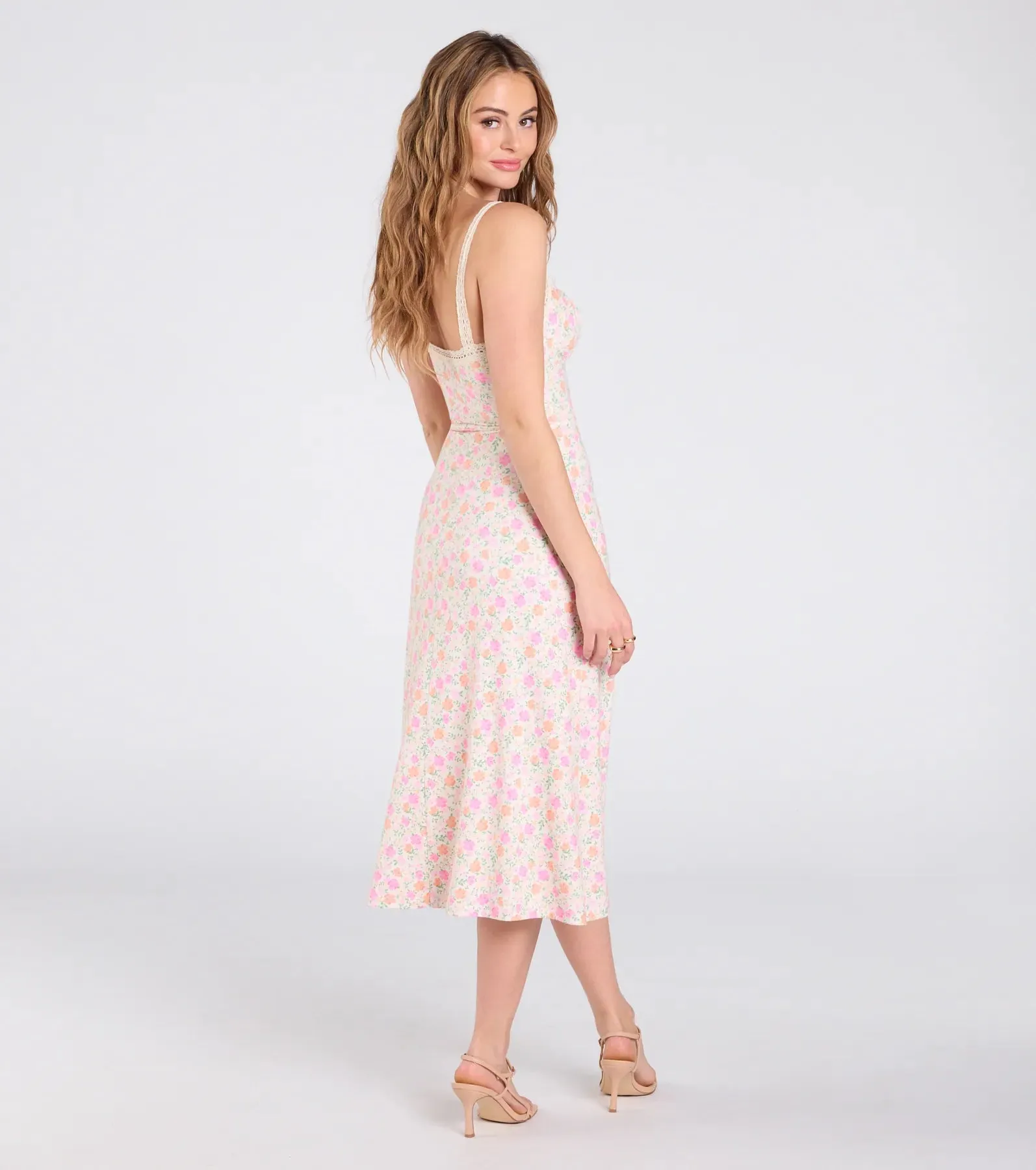Darling Vibe Ditsy Floral A-Line Midi Dress sold by Windsor product image thumbnail 2
