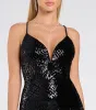 Bethany Lace-Up Slit Bodycon Sequin Formal Dress sold by Windsor
