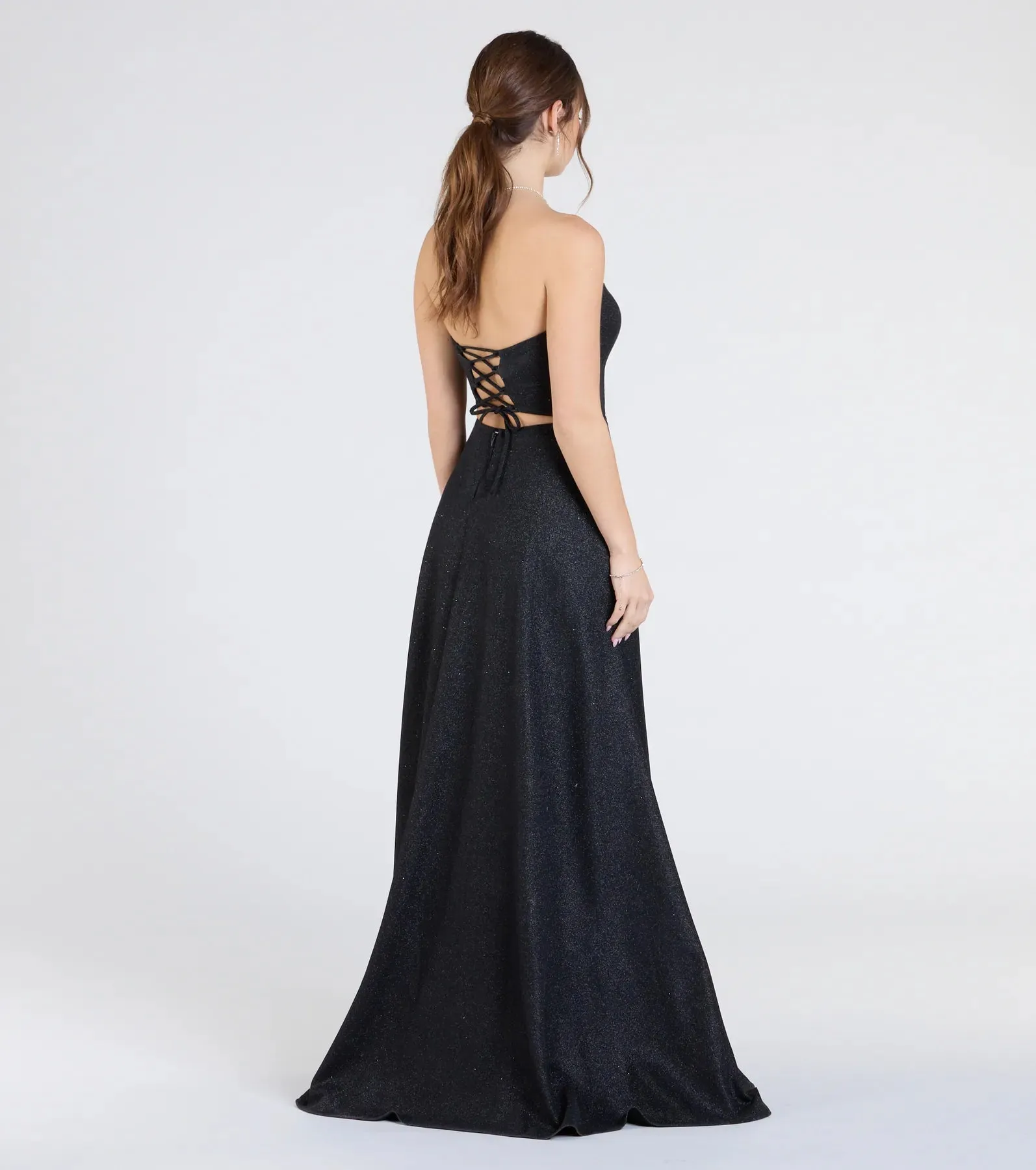 Charlotte Strapless Corset A-Line Glitter Formal Dress sold by Windsor product image thumbnail 2