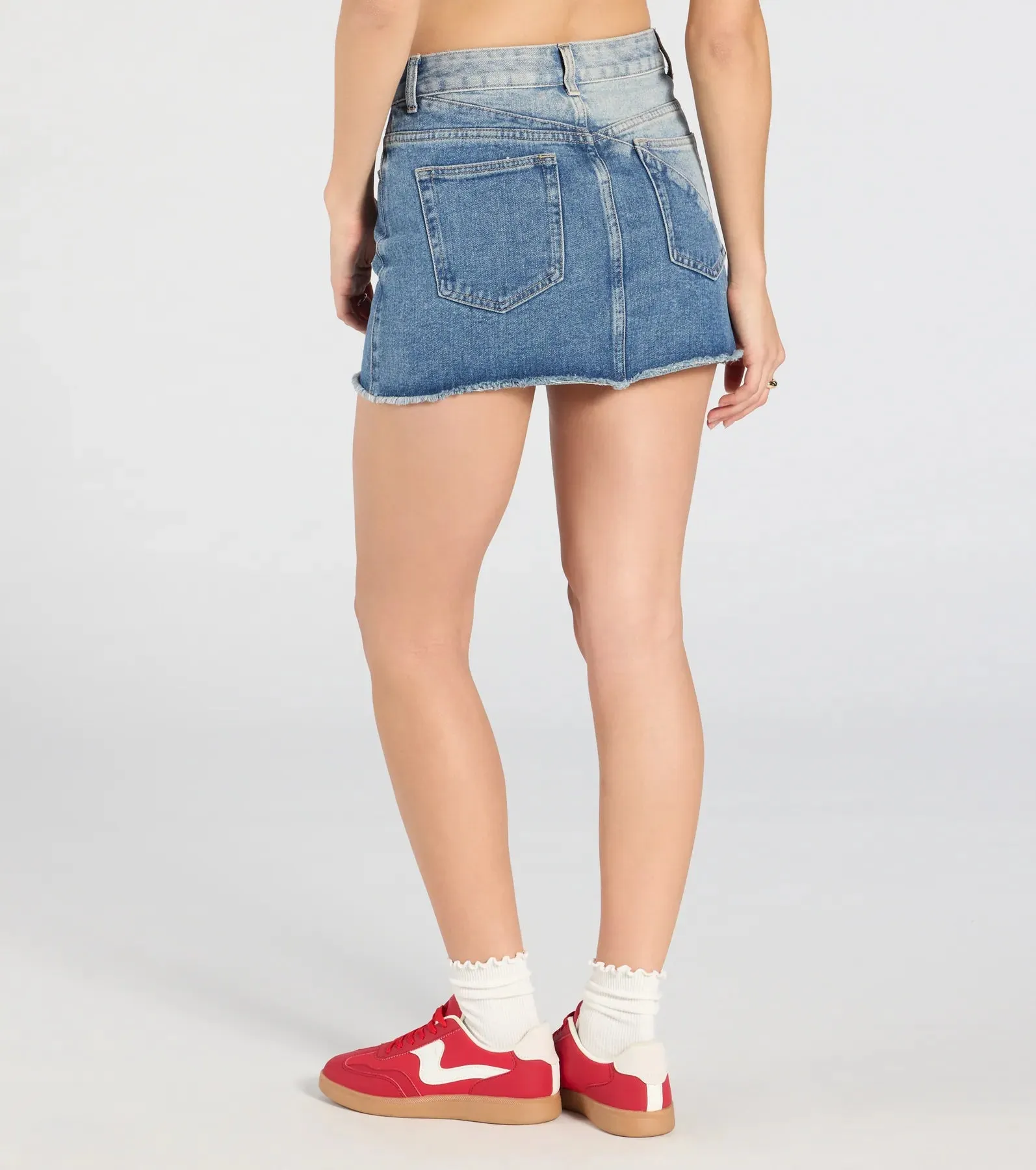 Perfect Fade High-Rise Denim Mini Skirt sold by Windsor product image thumbnail 2