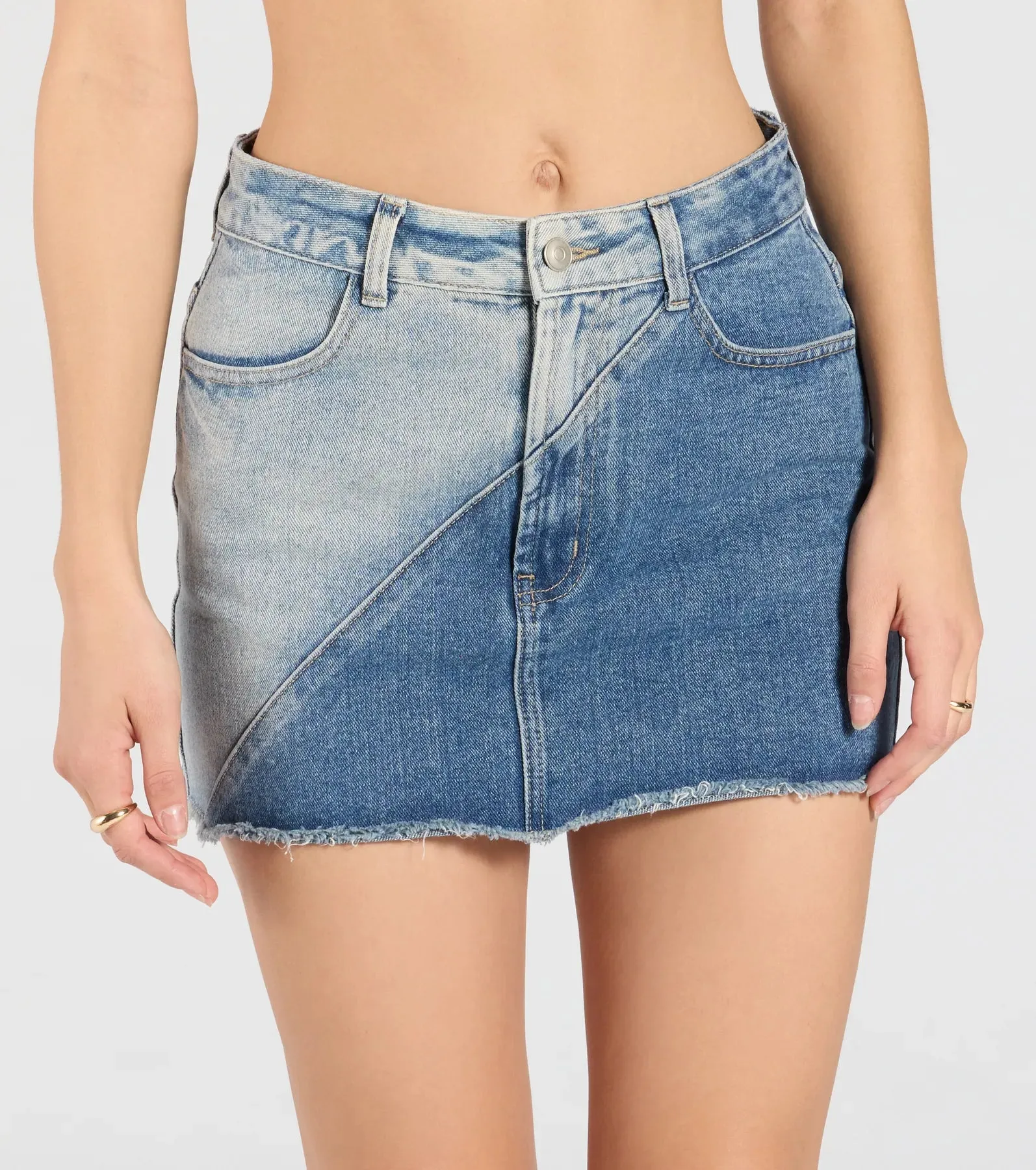 Perfect Fade High-Rise Denim Mini Skirt sold by Windsor product image thumbnail 4