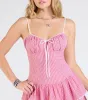 Such A Sweetie Open Back Gingham Ruffle Skater Dress sold by Windsor