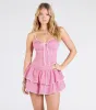 Such A Sweetie Open Back Gingham Ruffle Skater Dress sold by Windsor