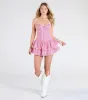 Such A Sweetie Open Back Gingham Ruffle Skater Dress sold by Windsor