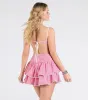 Such A Sweetie Open Back Gingham Ruffle Skater Dress sold by Windsor