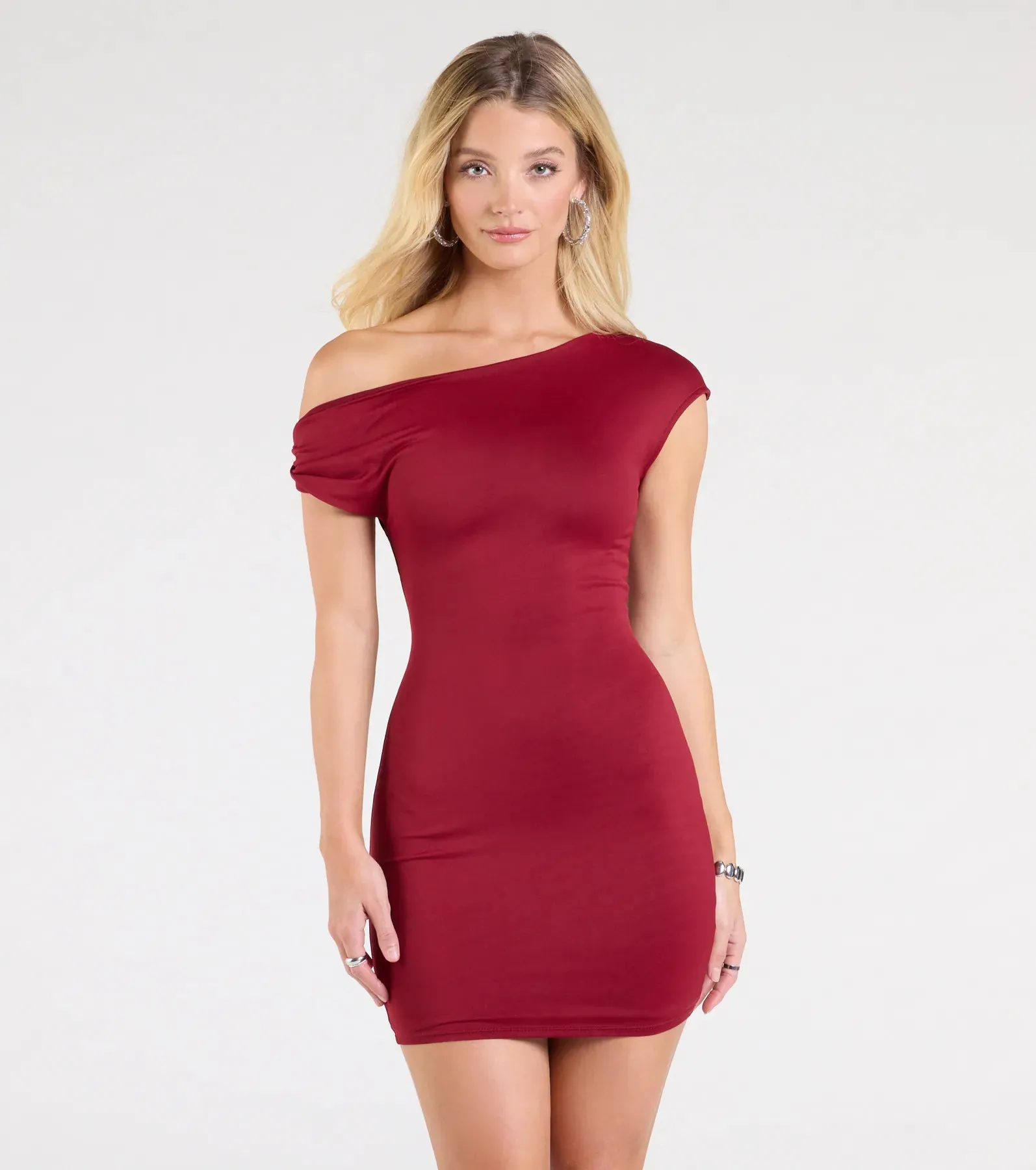 Off To A Chic Start One-Shoulder Mini Dress sold by Windsor