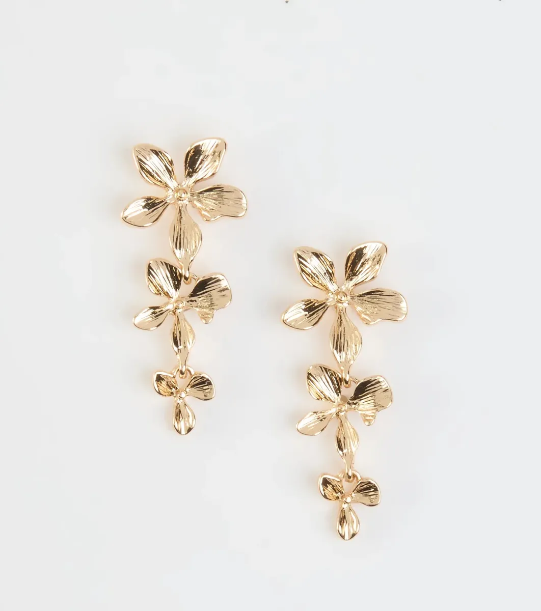Impressive Nature Flower Linear Earrings sold by Windsor
