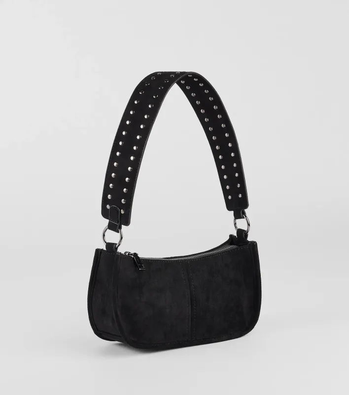 Major Stud Faux Suede Shoulder Bag sold by Windsor