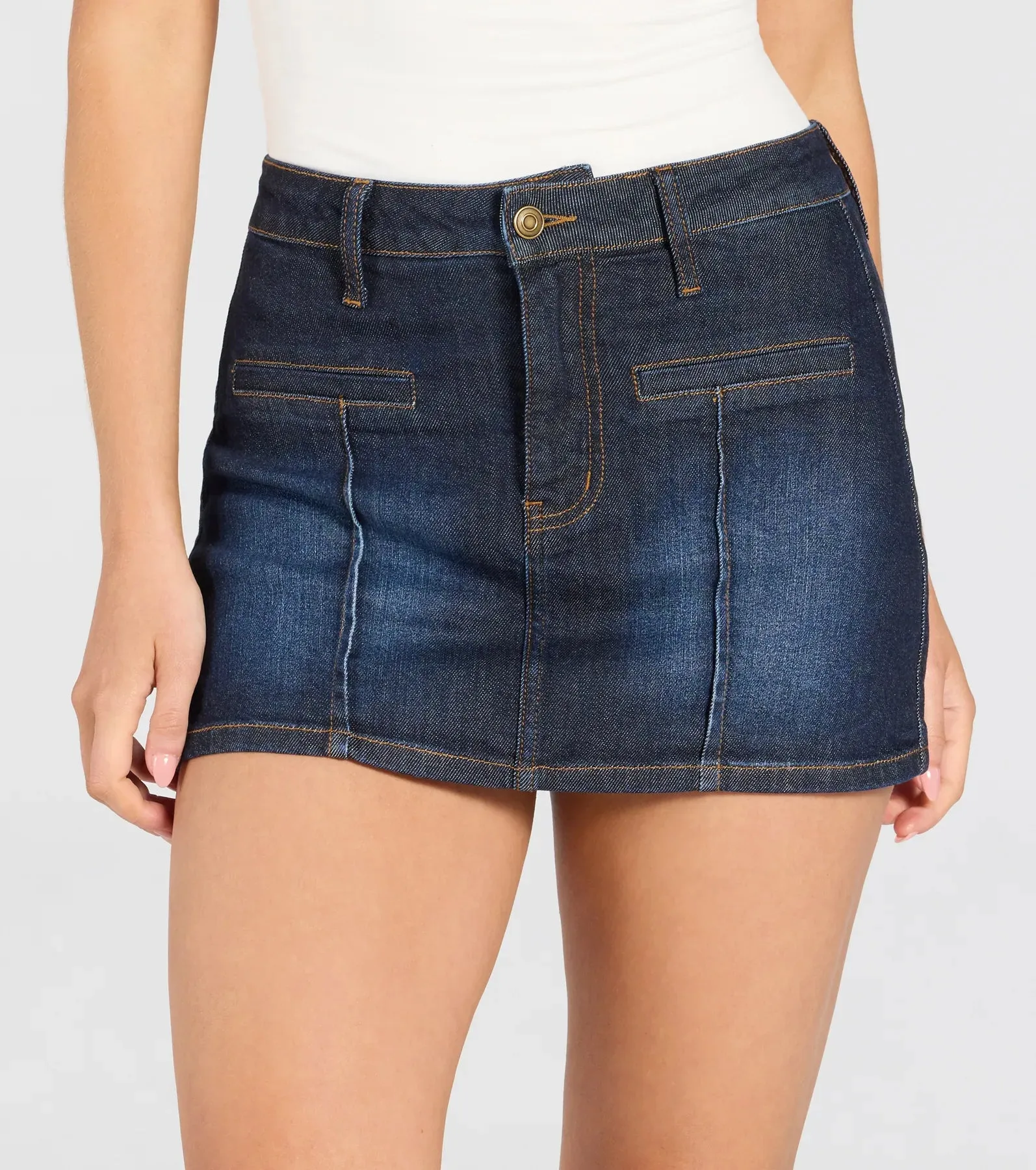 Real Babe High-Rise Denim Skort sold by Windsor product image thumbnail 4