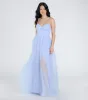 Kim Corset Slit A-Line Tulle Formal Dress sold by Windsor