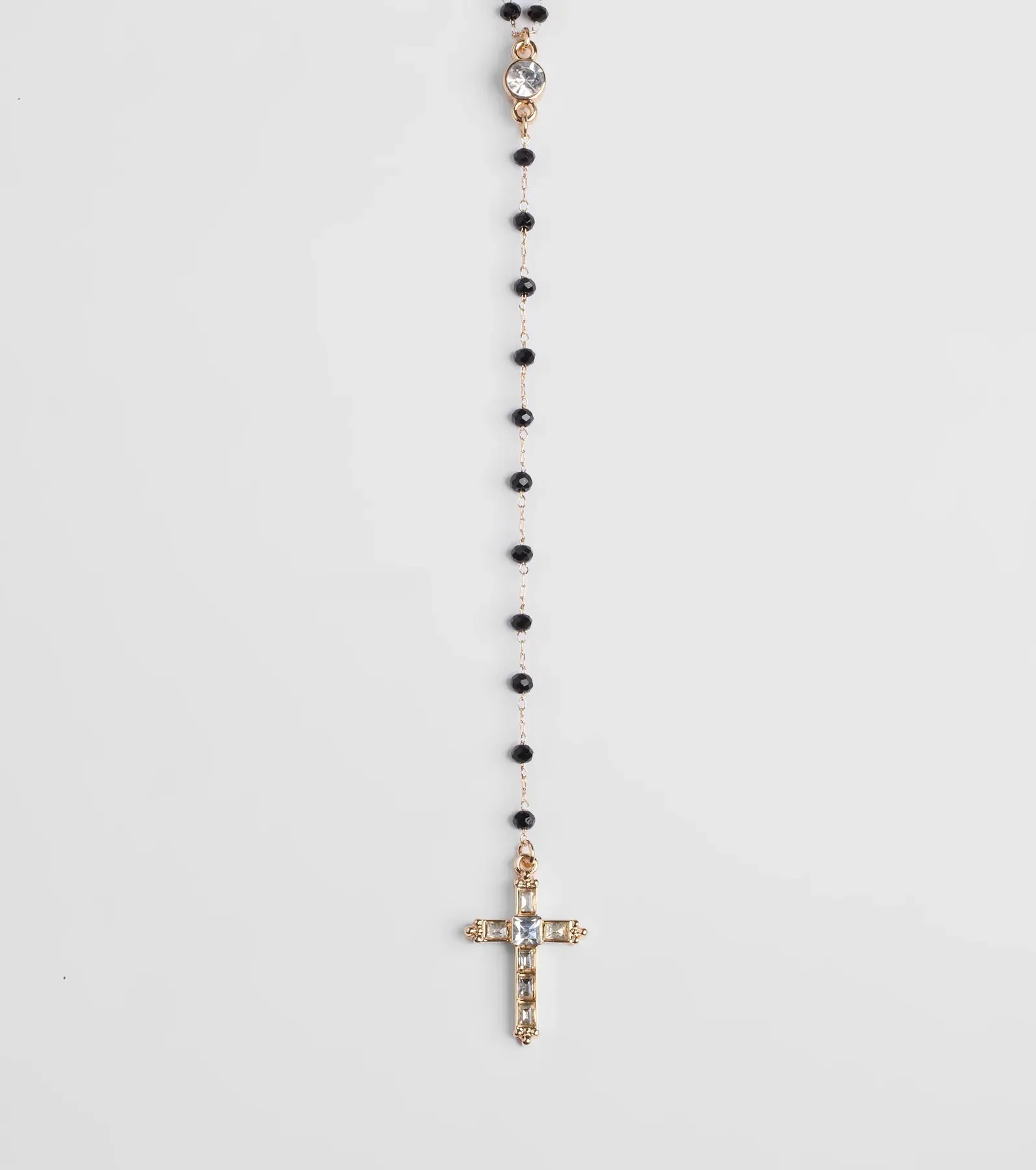 Beaded Beauty Rhinestone Cross Necklace sold by Windsor product image thumbnail 2