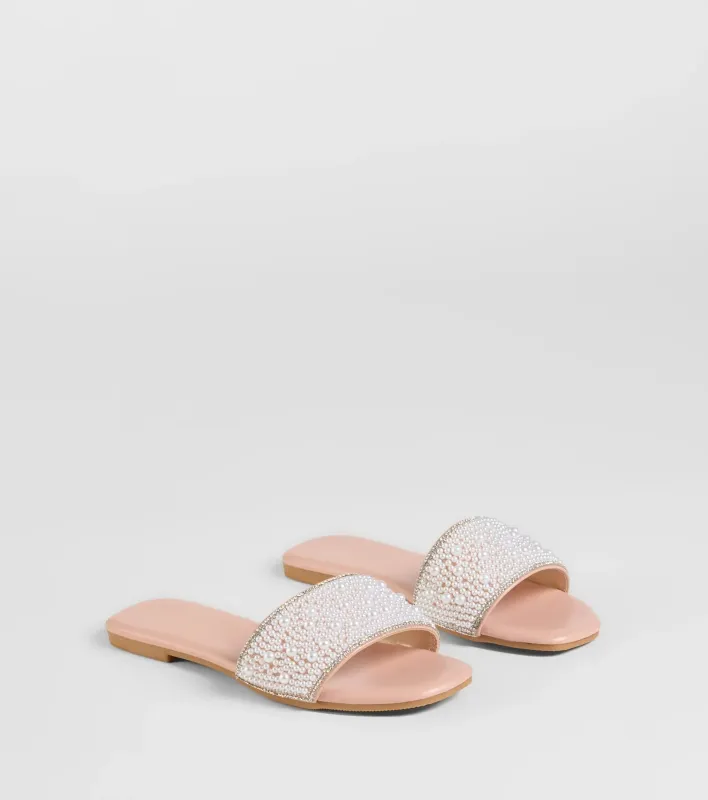 Ever So Chic Rhinestone Pearl Sandals sold by Windsor