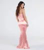 Jackie Floral Sequin Trim Satin Formal Dress sold by Windsor