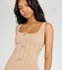 Sweetest Poise Button Bodycon Midi Dress sold by Windsor