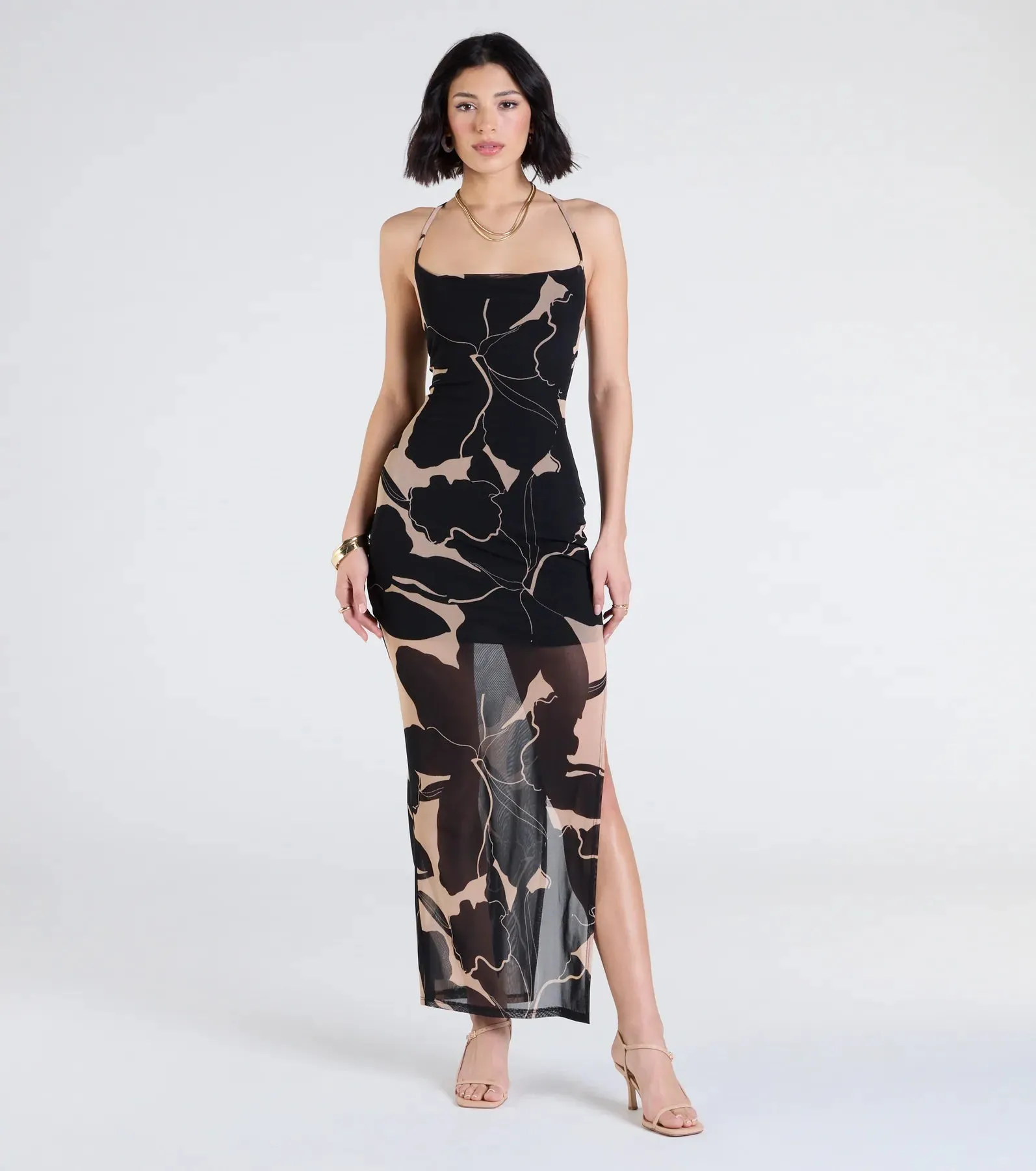 Sunset Beauty Tropical Print Maxi Dress sold by Windsor product image thumbnail 5