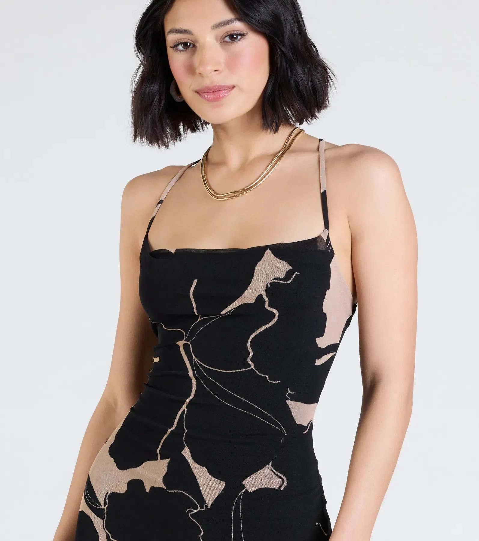 Sunset Beauty Tropical Print Maxi Dress sold by Windsor product image thumbnail 4