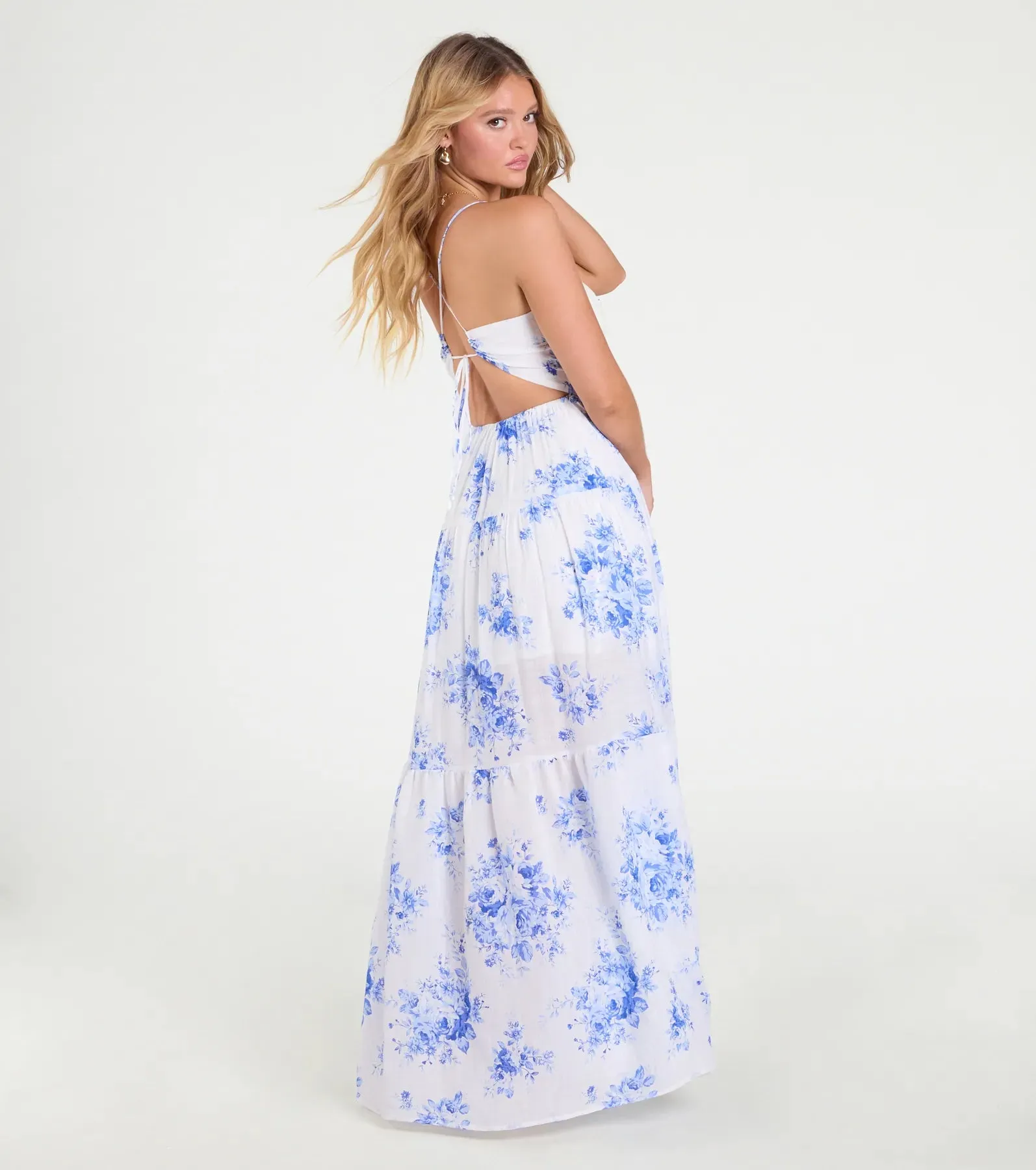 Sunshine Dream Open Tie Back Floral Maxi Dress sold by Windsor product image thumbnail 2