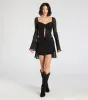 Fringe Attitude Faux Suede Mini Skirt sold by Windsor