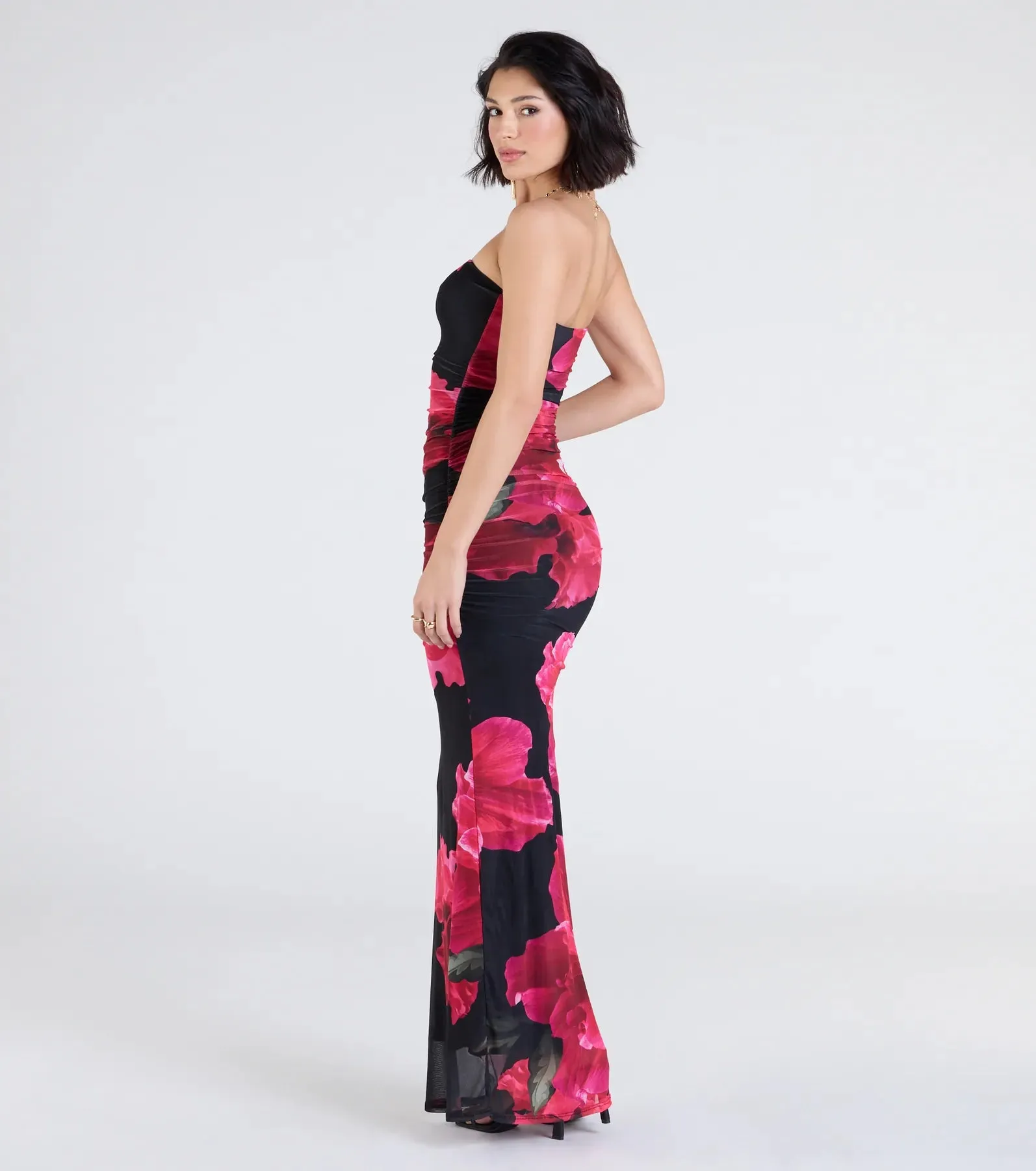 Perfect Petals Strapless Floral Maxi Dress sold by Windsor product image thumbnail 2