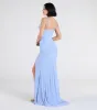 Madison Cowl Neck Slit Glitter Formal Dress sold by Windsor