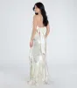 Angelina Satin Tie-Back Floral Sequin Formal Dress sold by Windsor