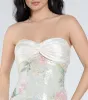 Angelina Satin Tie-Back Floral Sequin Formal Dress sold by Windsor