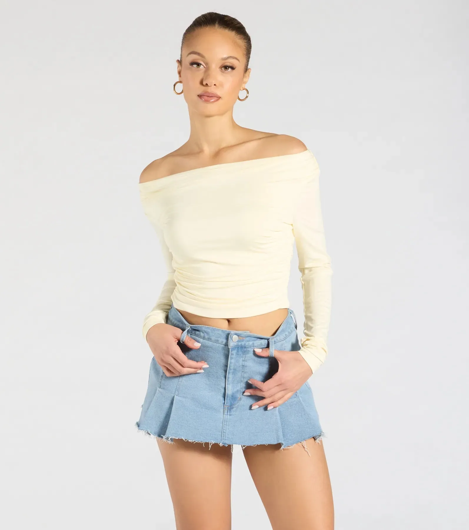 All The Love One-Shoulder Tie Back Crop Top sold by Windsor