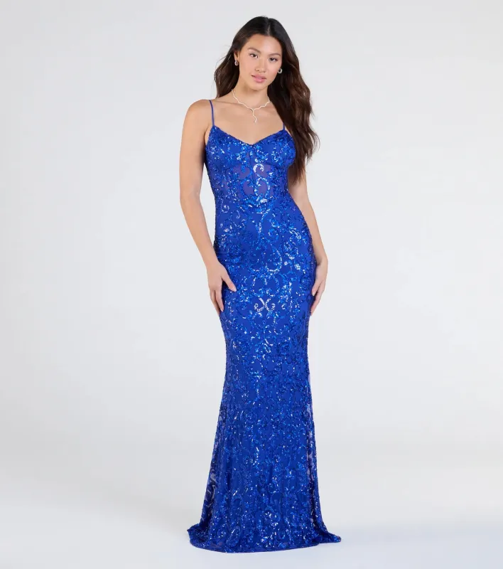 Rosalia Sweetheart Mermaid Sequin Formal Dress sold by Windsor