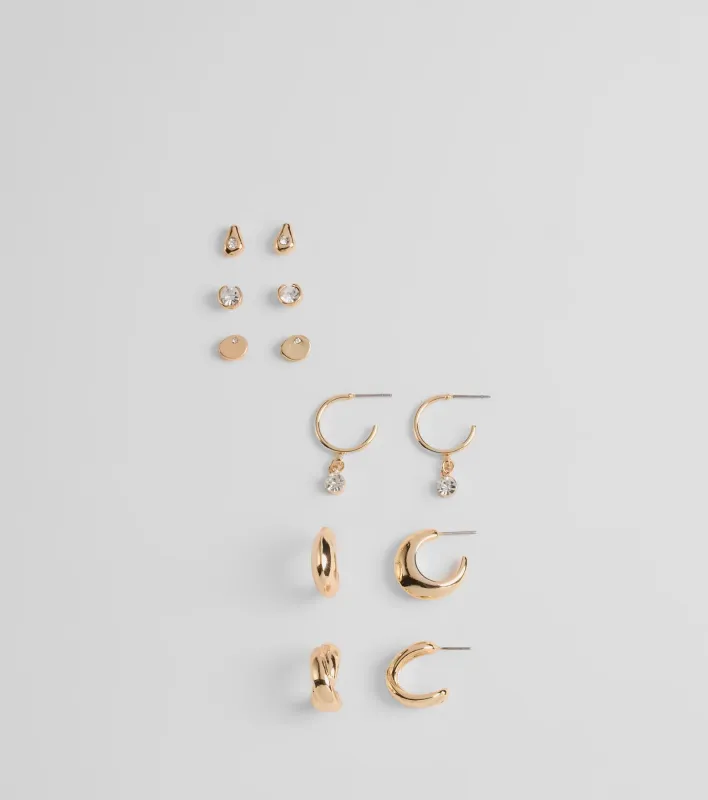 Petit Moments Six-Pack Stud And Huggie Earrings sold by Windsor