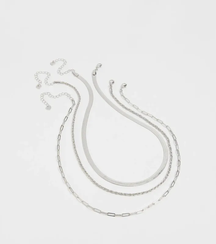 Stacked Up In Style Layered Chain Necklace sold by Windsor