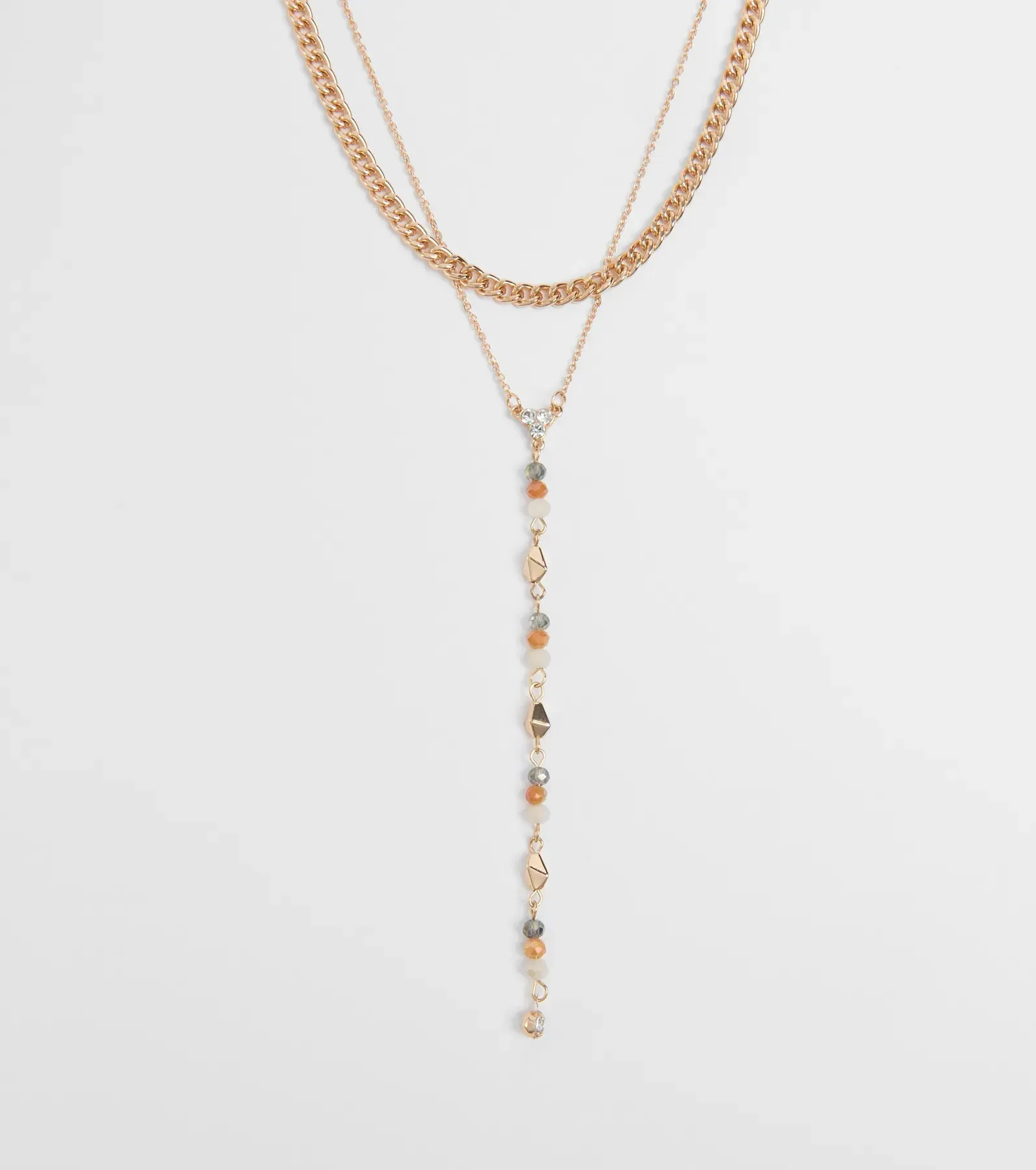 Charmingly Pretty Beaded Rhinestone Layered Necklace sold by Windsor product image thumbnail 2