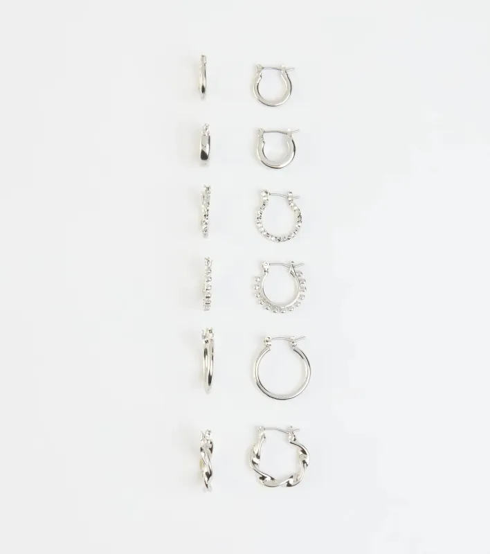 Charming Boldness Six-Pack Mini Hoop Earrings sold by Windsor