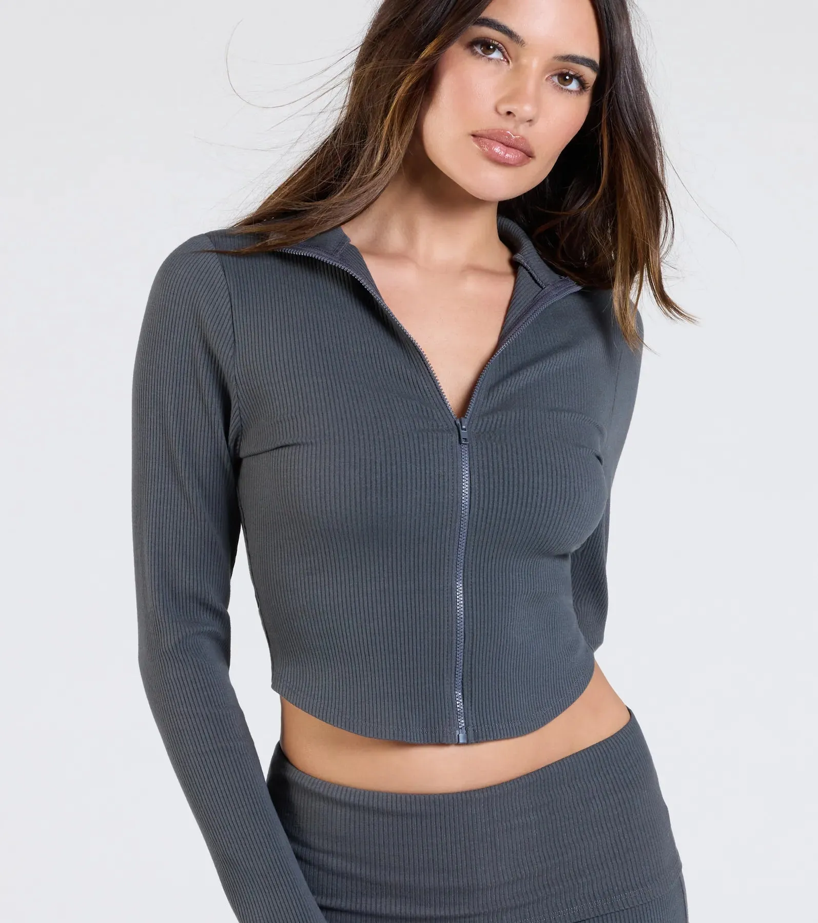 At Your Leisure Zip-Up Crop Jacket sold by Windsor product image thumbnail 4