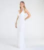 Tyra Halter Open Back Pearl Mermaid Formal Dress sold by Windsor
