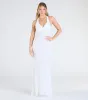 Tyra Halter Open Back Pearl Mermaid Formal Dress sold by Windsor
