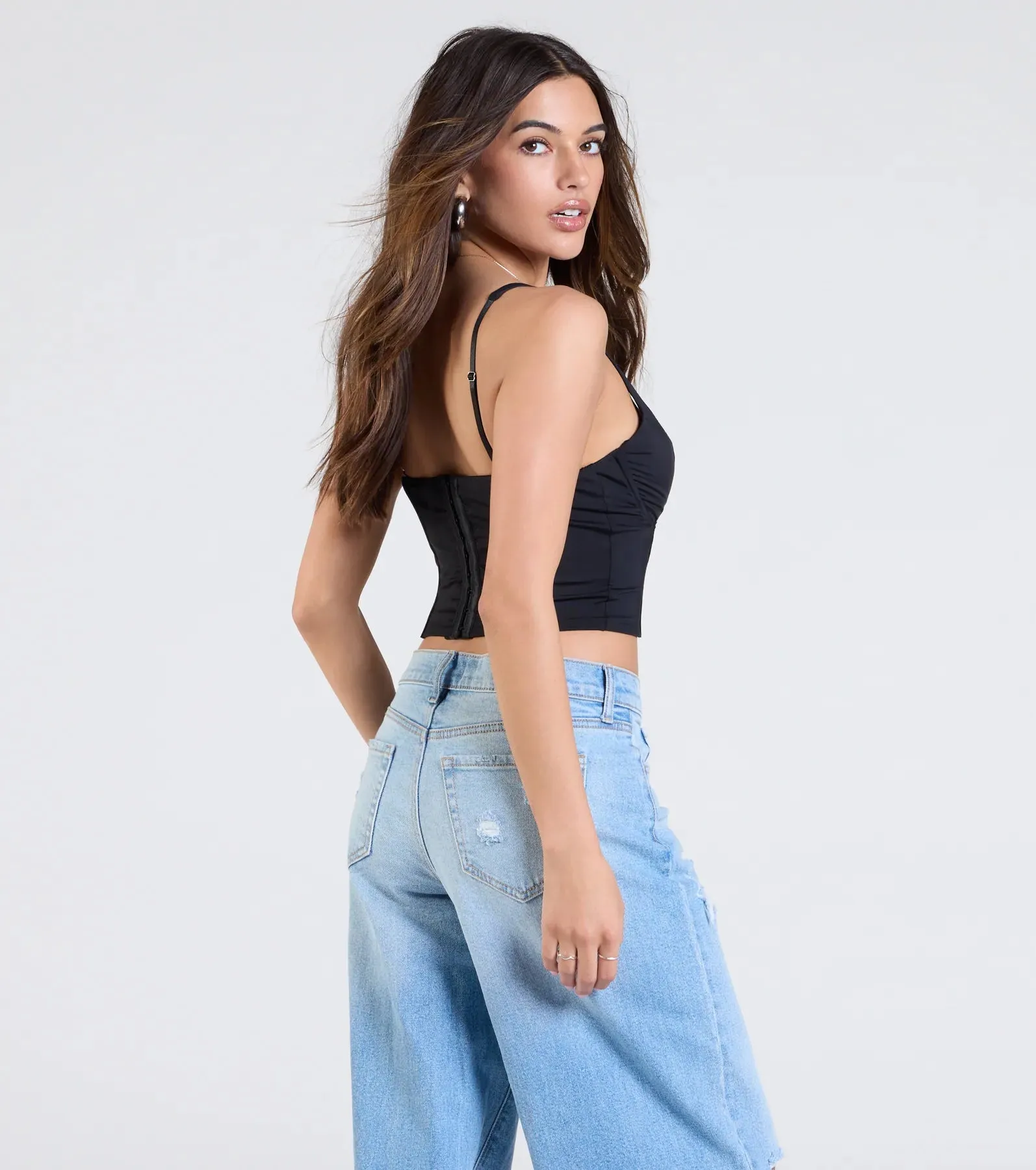 Romantic At Heart Lace Trim Crop Top sold by Windsor product image thumbnail 2