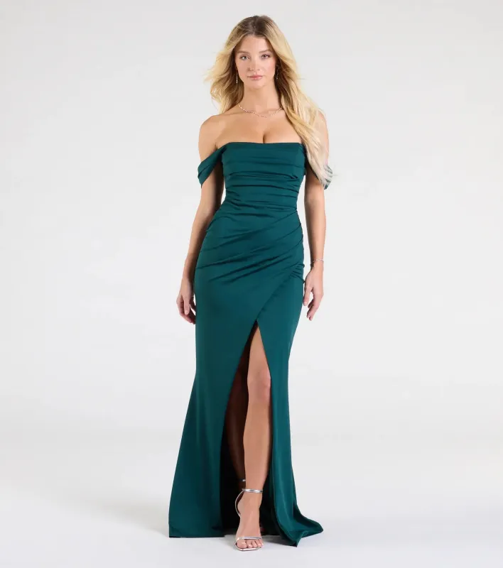 Grace Off-The-Shoulder Wrap Mermaid Formal Dress sold by Windsor