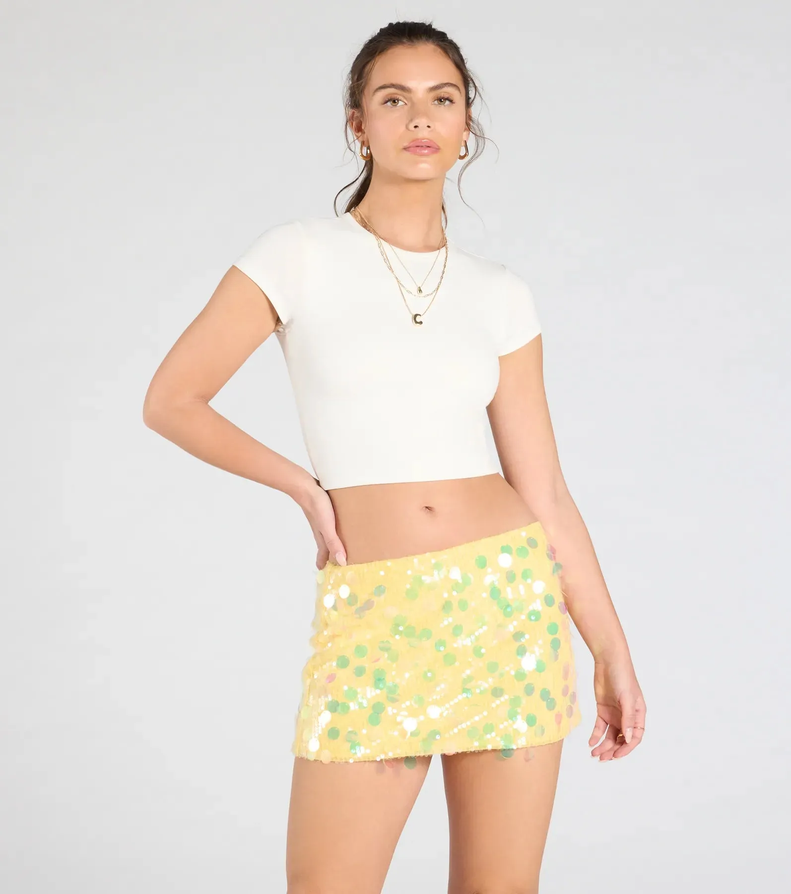 Night Moves Sequin Mini Skirt sold by Windsor