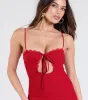 Dare To Allure Lace Trim Cutout Mini Dress sold by Windsor