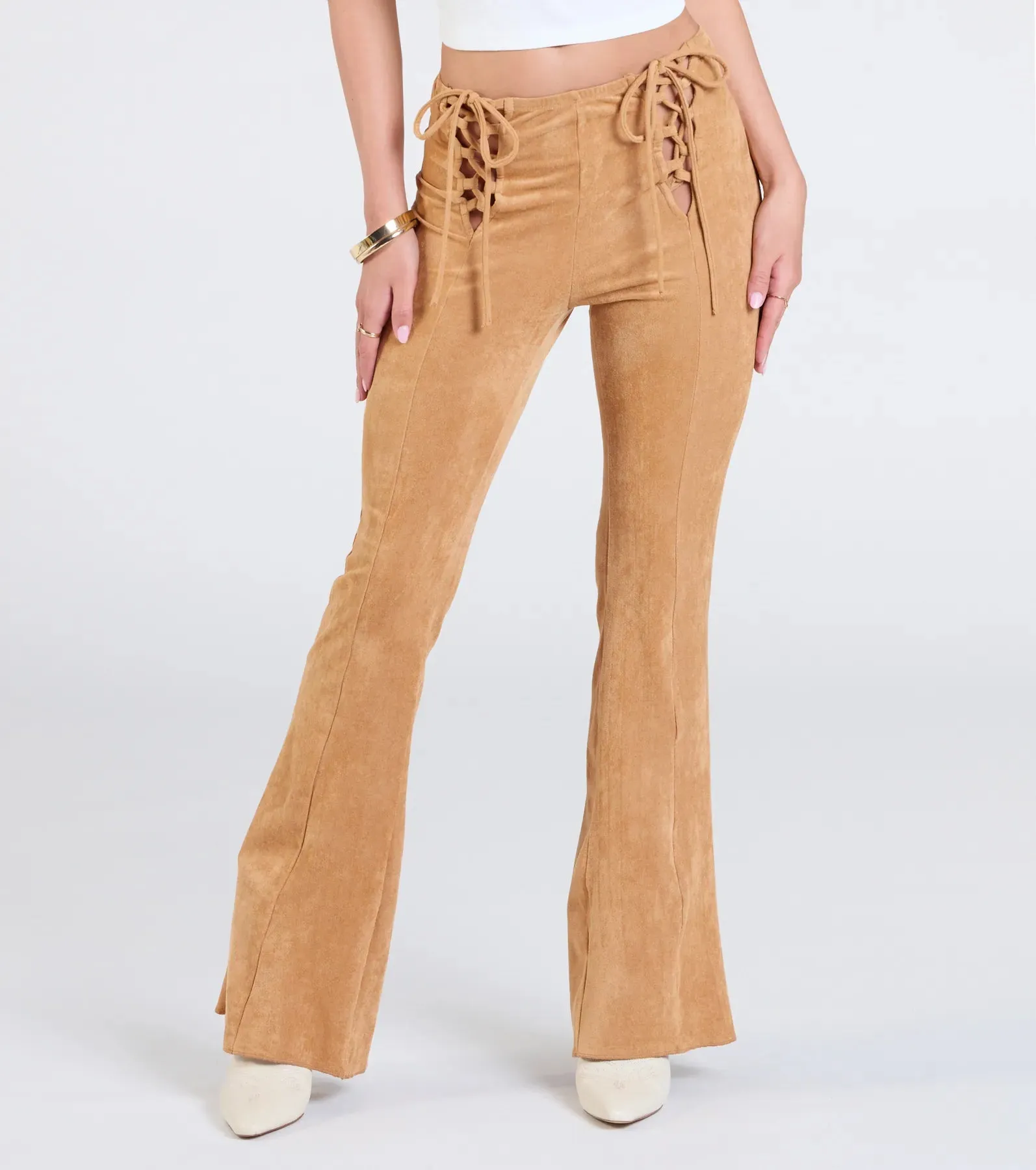 A Dose Of Attitude Lace-Up Flare Pants sold by Windsor product image thumbnail 4