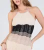 Retro Vision Halter Striped Crochet Midi Dress sold by Windsor