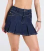 Pleated Princess High Rise Denim Mini Skirt sold by Windsor