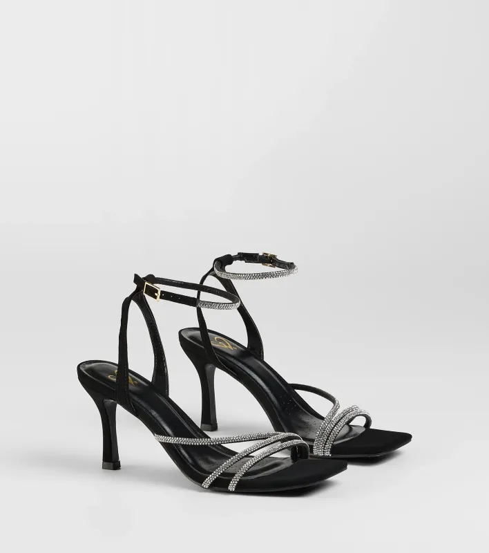 So Icy Rhinestone Kitten Stiletto Heels sold by Windsor