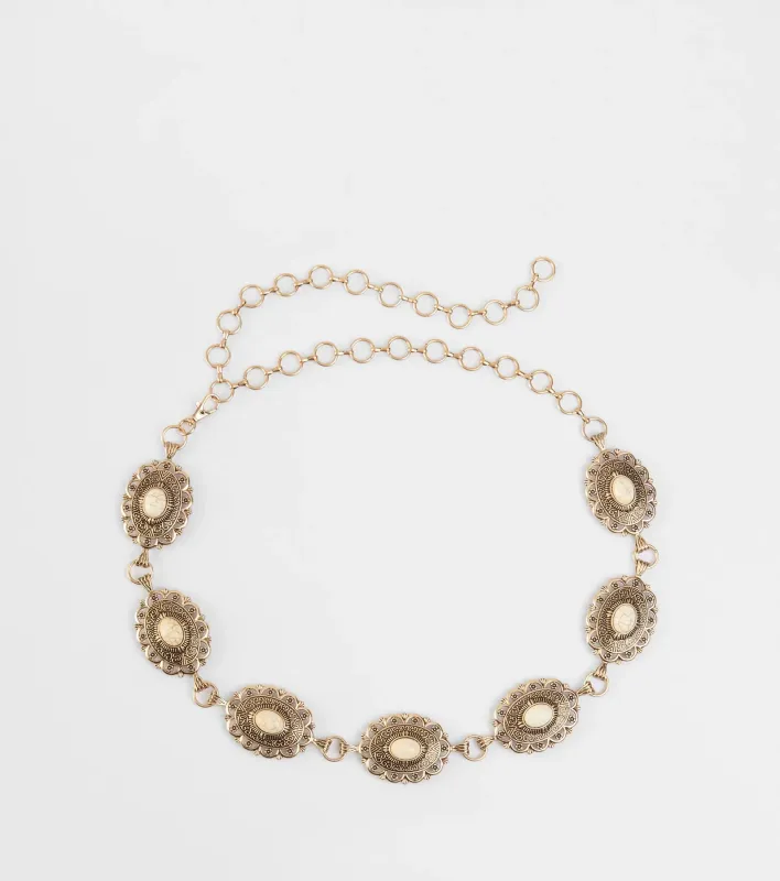 Southern Wind Statement Concho Chain Belt sold by Windsor